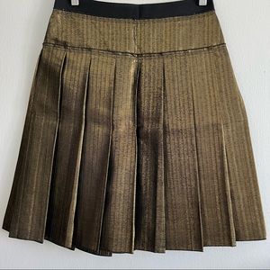 Dolce and Gabbana metallic pleaded skirt